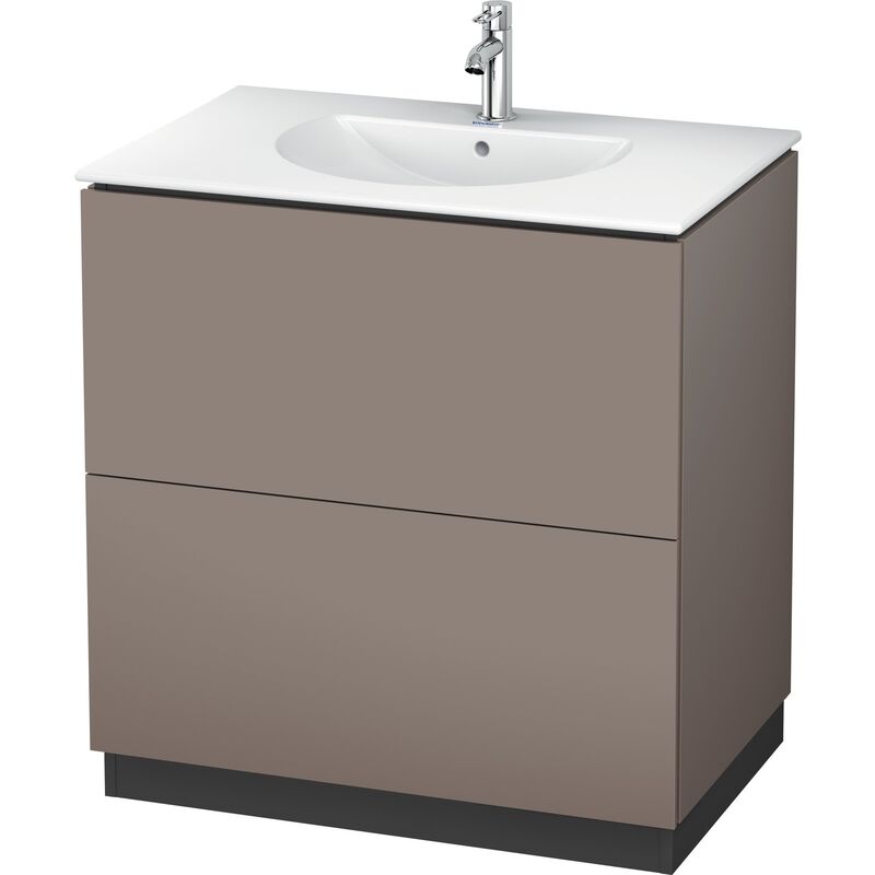 

Duravit L-Cube Waschtischunterbau stehend mit Sockelblende, 2 Auszüge, Breite: 820mm, für Darling New 049983, color: Decoración Basalto Mate