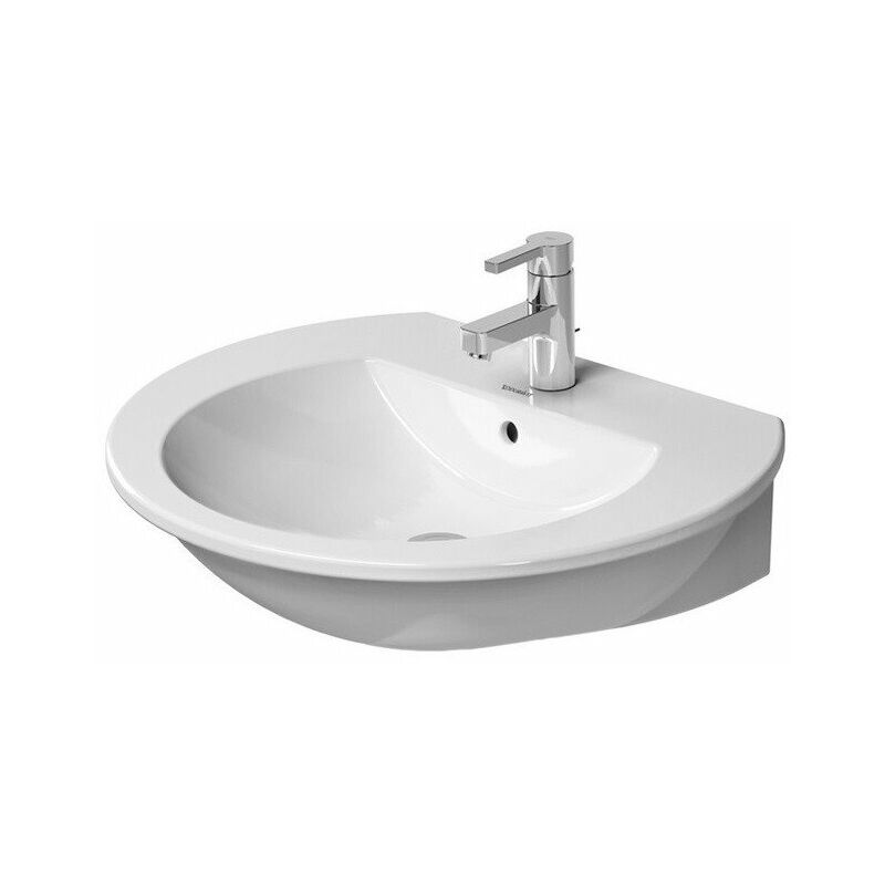 

Duravit lavabo DARLING NEW con plataforma para grifo rebosadero 1 orificio para grifería 650x550mm blanco