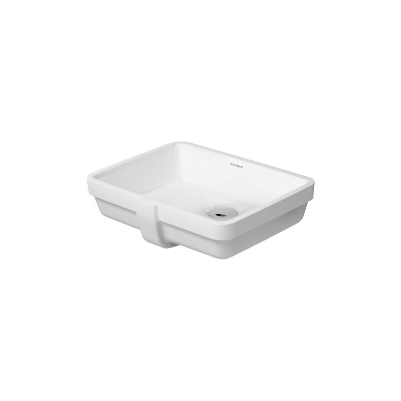 

Duravit lavabo empotrado Vero 43 cm blanco con desbordamiento, sin banco de toma de corriente, color: Blanco con Wondergliss - 03304300001