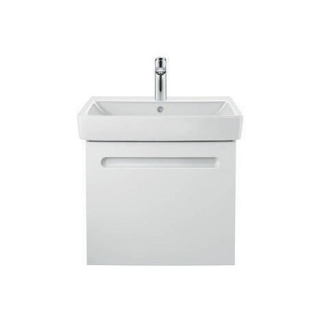Duravit lavabo pour meuble Duravit No 1 avec trop-plein, 1 trou pour robinetterie, blanc 600x460mm