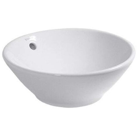 Duravit lavabo sobre encimera Bacino 420mm, redondo, con