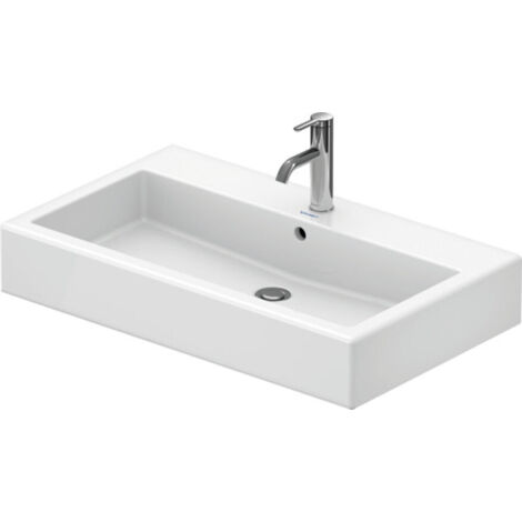Duravit Lavabo Vero 800mm, poli avec trop-plein, avec table de