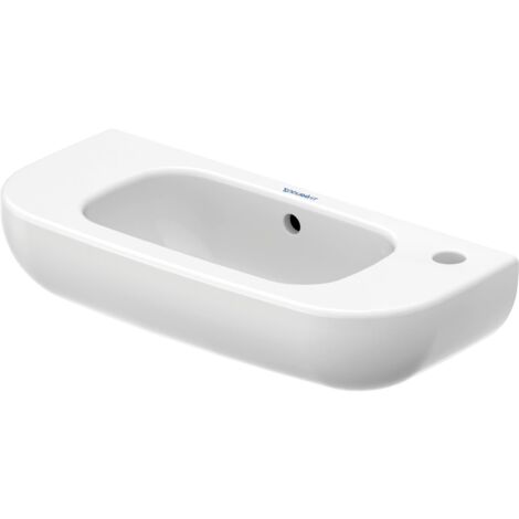 Duravit – Lave-mains D-CODE 500x220mm blanc – Céramique sanitaire – Pré-percé pour robinet mono trou – Avec trop-plein