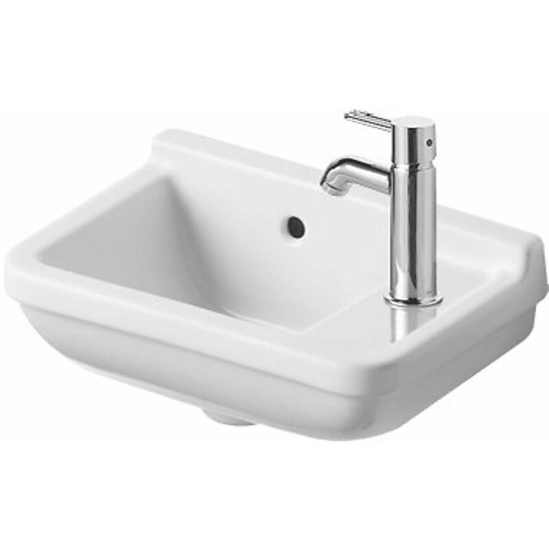 Duravit - Starck 3 - Lave-mains 40x26 cm, avec un trou pour robinet à droite, blanc 0751400000