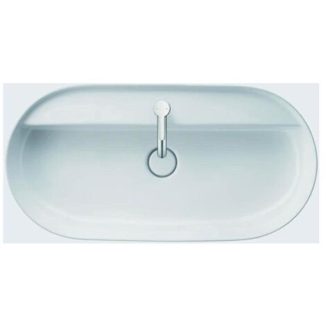 Duravit Luv - Aufsatzwaschtisch, 80x40 cm, mit 1 Hahnloch, DuraCeram, Alpinweiß 0380800000