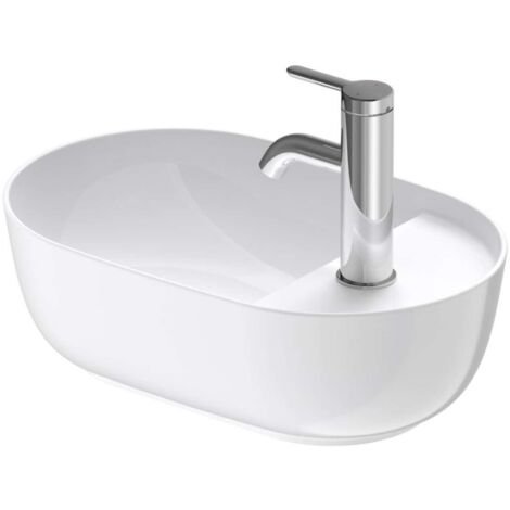 Duravit Luv - Lavamanos sobre encimera, 42x27 cm, con 1 orificio variable, DuraCeram, blanco alpino 0381420000