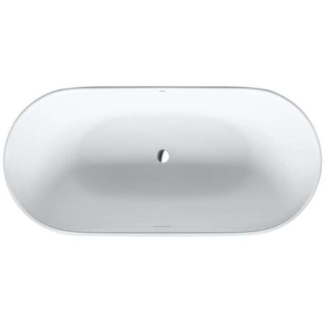 Duravit Luv - Vasca da bagno freestanding, 160x75 cm, DuraSolid, ClickClack, bianco 700461000000000