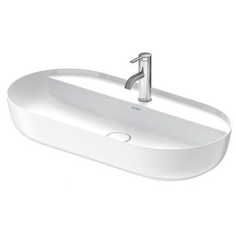 Duravit Luv - Vasque, 800x400 mm, sans trop-plein, avec trou pour robinetterie, blanc / blanc satin mat 0380802600