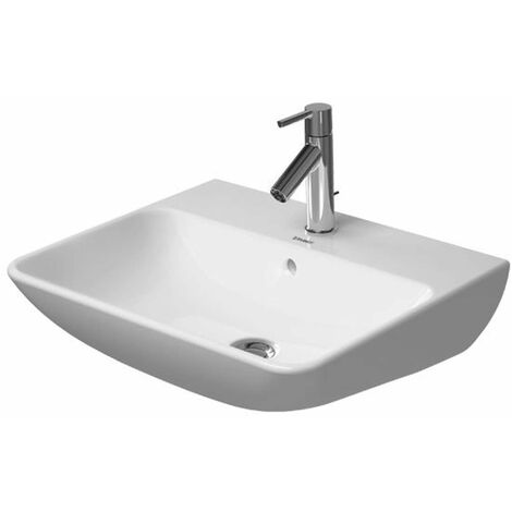 Duravit ME by Starck - Lavabo 60x46 cm, 1 foro per miscelatore, con WonderGliss, bianco opaco 23356032001