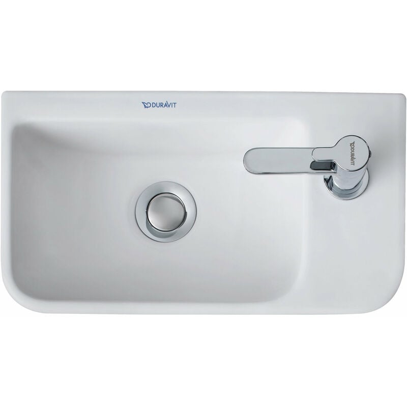 

Duravit ME by Starck Lavabo para manos, agujero para macho a la derecha, sin rebosadero, con banco para macho de roscar, 400 mm, color: Seda blanca