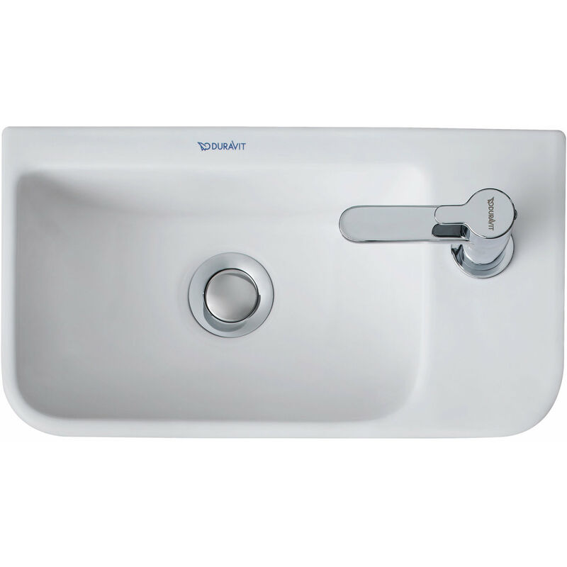 

Duravit ME by Starck Lavabo para manos, agujero para macho a la derecha, sin rebosadero, con banco para macho de roscar, 400 mm, color: Seda blanca