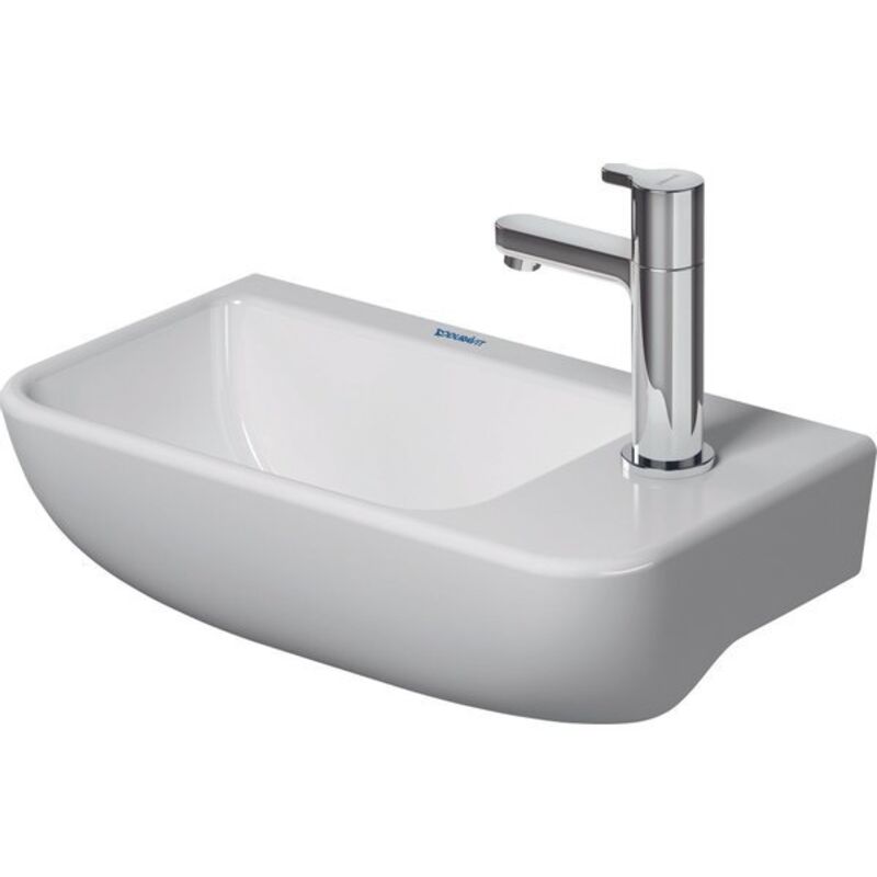 Duravit ME by Starck - Lave-mains 400x220 mm, avec un trou pour robinet à droite, blanc alpin 0717400000