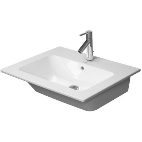 Duravit ME by Starck Möbelwaschtisch, ohne Hahnloch, Überlauf,