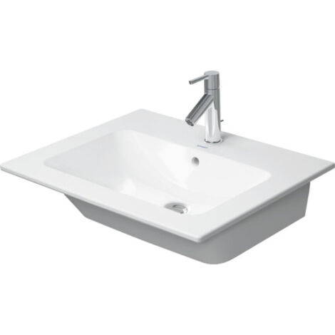 Duravit ME by Starck mueble lavabo con plato rebosadero 630x490mm sin orificio para grifería blanco