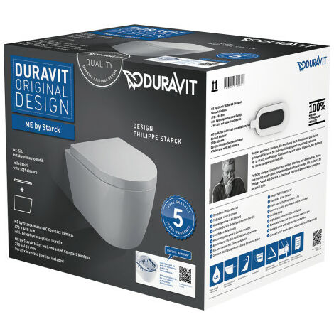 Duravit ME by Starck Set compatto Duravit senza cerchione Duravit® per WC sospeso - 45300900A1