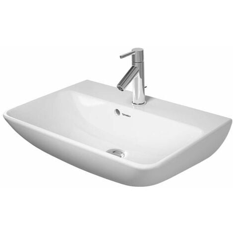 Duravit ME by Starck - Waschtisch Compact, 60x40 cm, mit 1 Hahnloch, Alpinweiß 2343600000