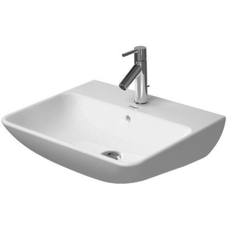 Duravit ME by Starck Waschtisch mit Überlauf, mit Hahnlochbank, 1