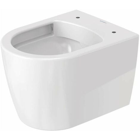 WC à suspension murale Duravit ME by Starck, sans rebord, lavable, Durafix inclus, 370 x 480mm, Compact, Coloris: Couleur intérieure blanche, couleur extérieure blanche, avec HygieneGlaze - 2530092000