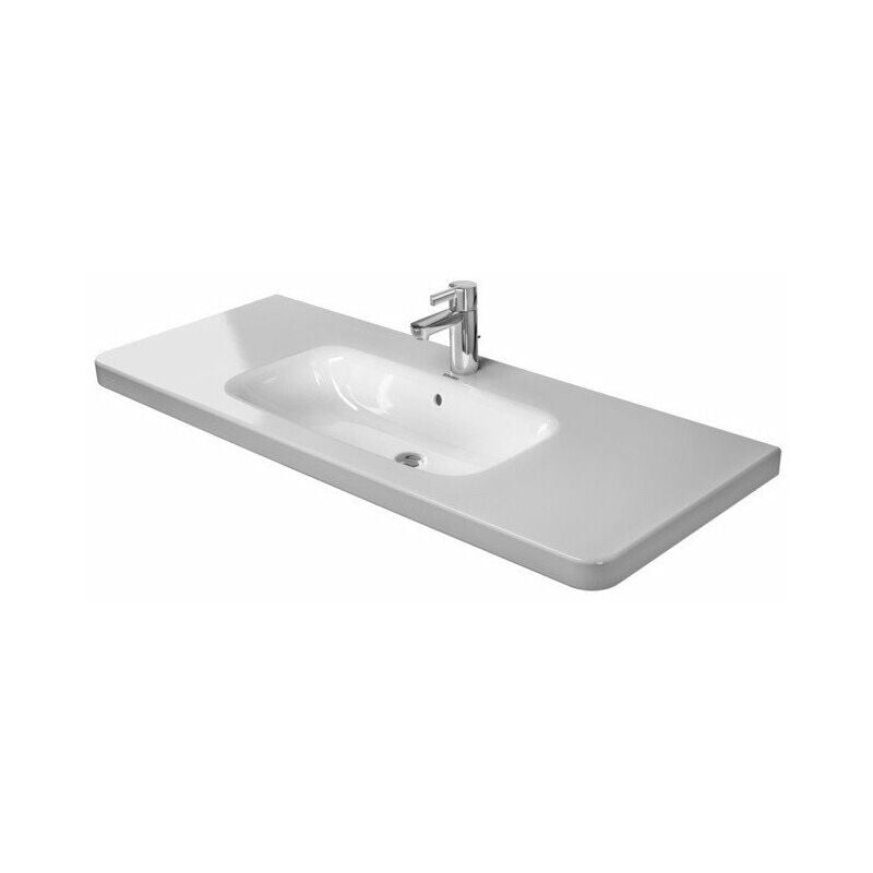 

DURASTYLE mueble lavabo con plataforma para grifo rebosadero 1200x480mm 3 orificios para grifería blanco - Duravit