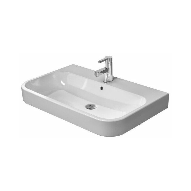 

HAPPY D.2 mueble lavabo con rebosadero piso para grifería 1000x505mm geschl 3 orificios para grifería blanco - Duravit