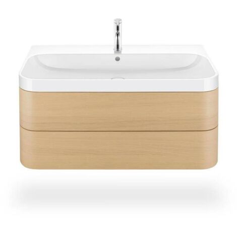 Duravit Möbelwaschtisch Happy D.2 Plus 97,5x49cm, o. HL, Tau matt, 2 Schubk.