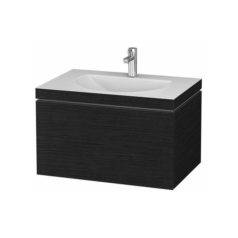 

mueble lavabo DARLING NEW 800x540mm sin rebosadero 3 orificios para grifería nogal oscuro - Duravit