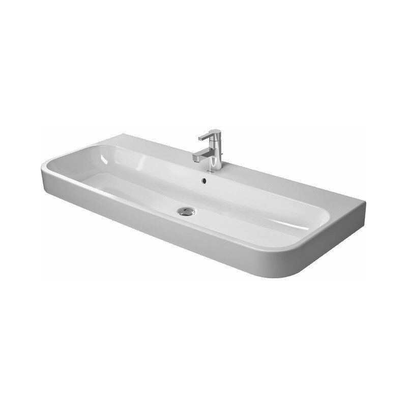 

mueble lavabo HAPPY D.2 con plataforma para grifo rebosadero 1200x505mm geschl sin orificio para grifería blanco - Duravit