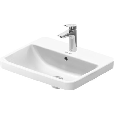 Duravit No.1 Einbauwschtisch, 1 Hahnloch, mit Überlauf,