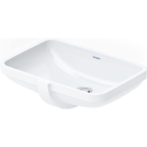 Duravit No.1 lavabo encastré, sans trou pour robinet, avec