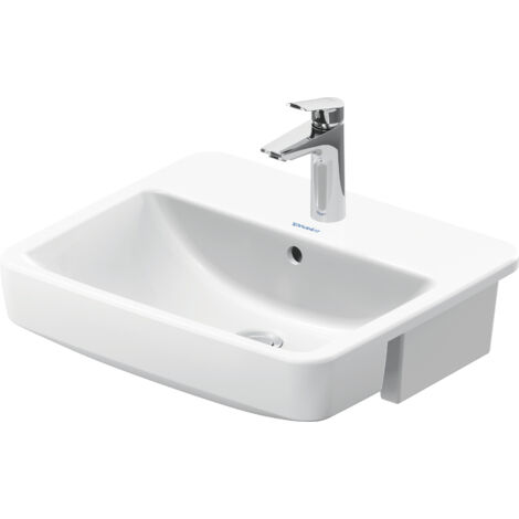 Duravit No.1 lavabo semi-encastré, 1 trou pour robinet, avec