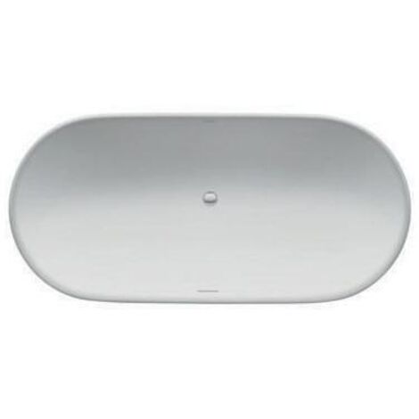 Duravit Oval-Badewanne Luv 160x75x46cm, frei., 2 RS, matt-weiß
