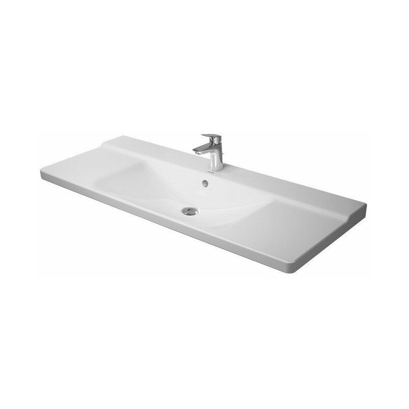 

P3 Comforts mueble lavabo con rebosadero 1250x500mm 1 orificio para grifería blanco - Duravit