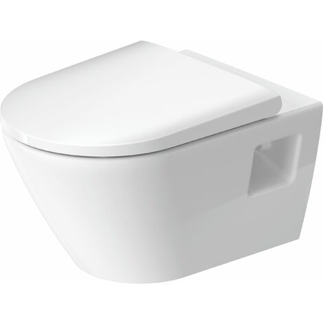 Ensemble WC suspendu Duravit D-Neo, avec WC à chasse deau Compact et abattant avec mécanisme de fermeture souple, 45870900A1 - 45870900A1