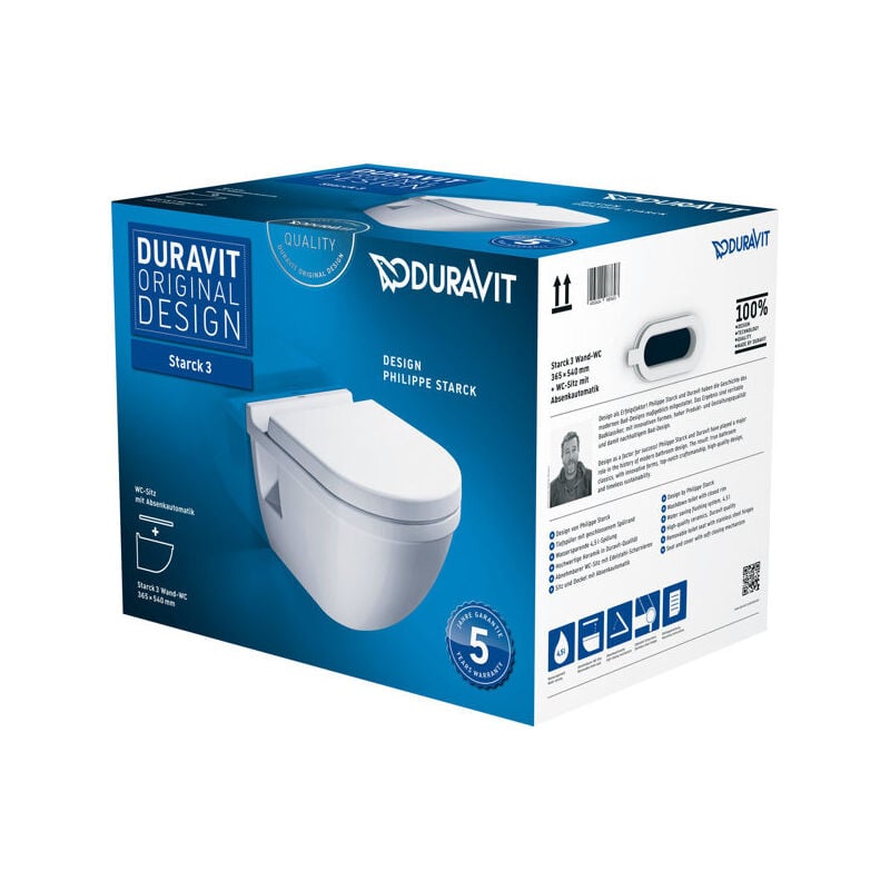 Duravit - Starck 3 set wc à suspension murale avec siège wc à