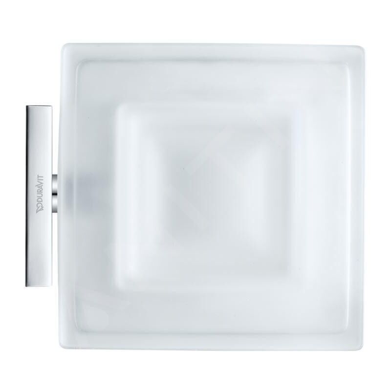 Duravit - Karree - Porte-savon avec support, chrome/verre dépoli 0099521000