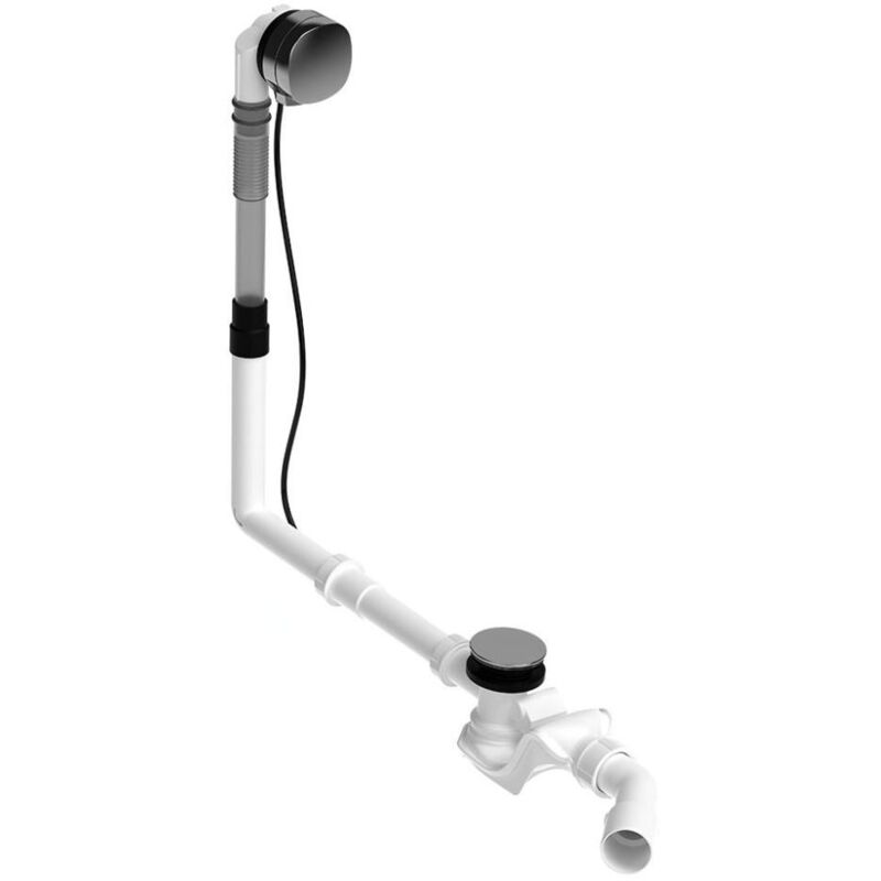 Duravit Accessoires - Garniture de vidage et de trop-plein Quadroval avec remplissage, bowden 650 mm, chrome 792203000001000