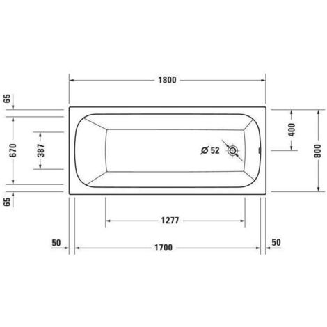 Duravit Quatego Whirlwanne, Einbauversion, 1 Rückenschräge,