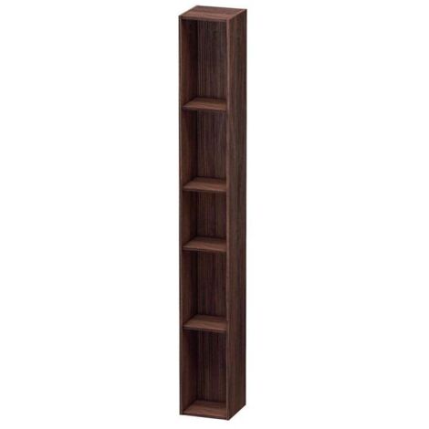 Duravit Regalelement L-Cube 18x18x140cm, 5 Fäch., vert, Nussb dunkel