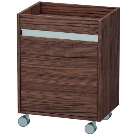 Duravit Rollcontainer Ketho 50x36x67cm, Tür rechts, nussbaum dunkel