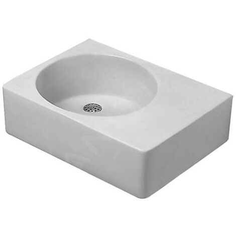 Duravit Scola - Lavabo 615x460 mm, avec trop-plein, trou pour robinetterie à droite, blanc 0684600011