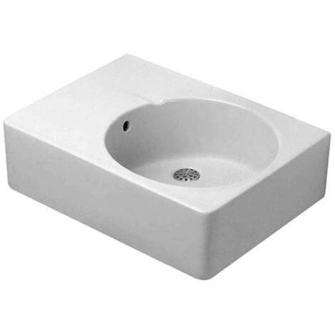 Duravit Scola - Lavabo 62x46 cm, con troppopieno, senza foro per il miscelatore, bianco 0685600000