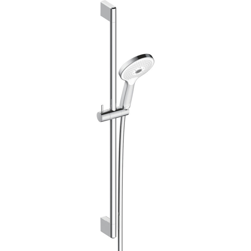 Duravit - Système de douche universel barre de douche (700 mm) avec douchette 3 types de jets (Rain, Pulse, Mono) réglable en hauteur et flexible de