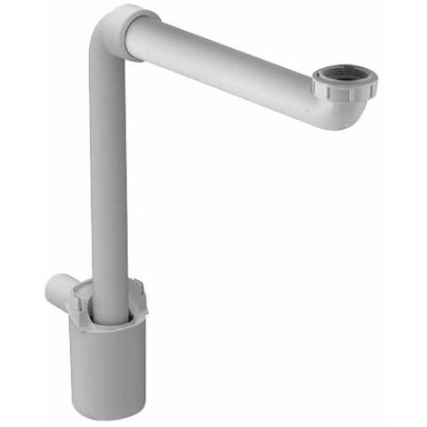 Duravit – Siphon de lavabo encombrement réduit 1 1/4 – Raccordement G 1 1/4 – Couleur blanc alpin – Matériau plastique – 50760000
