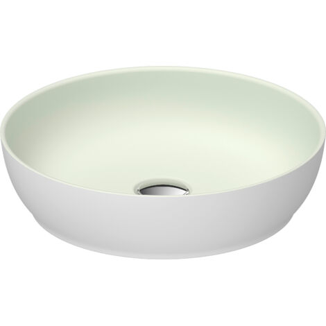 Duravit Sivida lavabos sobre encimera redondo, 400x400mm, sin