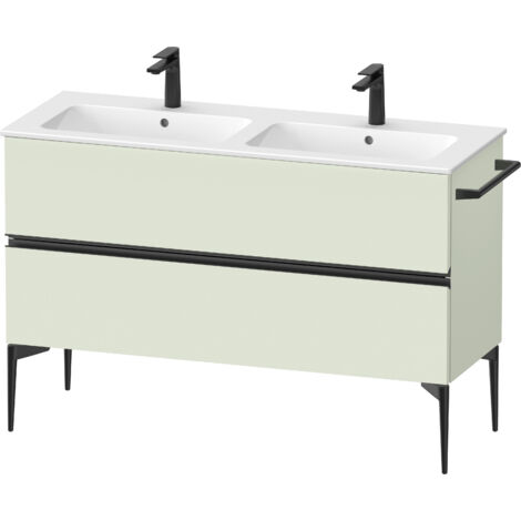 Duravit Sivida Meuble sous-lavabo, 2 tiroirs, poignée noire