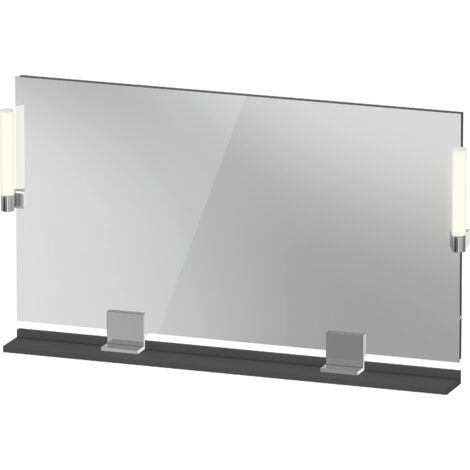 Duravit Sivida miroir, chrome, 1250x36x650mm, éclairage à poser,