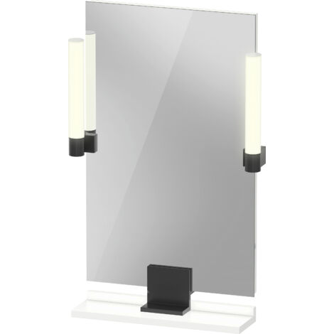 Duravit Sivida miroir, noir diamant mat, 450x36x650mm, éclairage