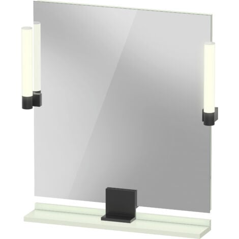 Duravit Sivida miroir, noir diamant mat, 650x36x650mm, éclairage
