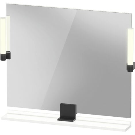 Duravit Sivida miroir, noir diamant mat, 850x36x650mm, éclairage