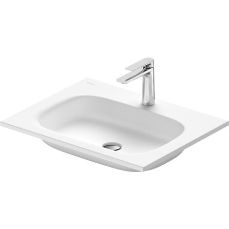 Duravit Sivida Möbelwaschtisch, 1 Hahnloch mittig, ohne Überlauf,